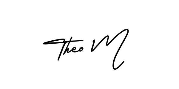 Theo M stylish signature style. Best Handwritten Sign (AmerikaSignatureDemo-Regular) for my name. Handwritten Signature Collection Ideas for my name Theo M. Theo M signature style 3 images and pictures png