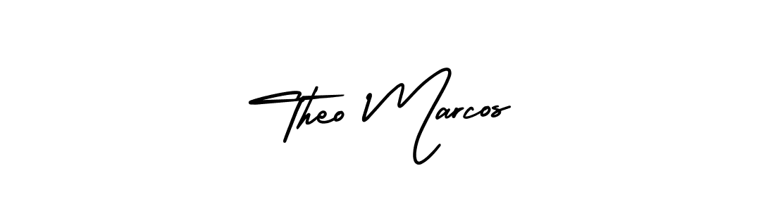 Design your own signature with our free online signature maker. With this signature software, you can create a handwritten (AmerikaSignatureDemo-Regular) signature for name Theo Marcos. Theo Marcos signature style 3 images and pictures png