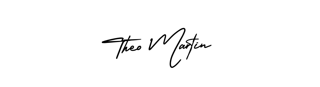 The best way (AmerikaSignatureDemo-Regular) to make a short signature is to pick only two or three words in your name. The name Theo Martin include a total of six letters. For converting this name. Theo Martin signature style 3 images and pictures png