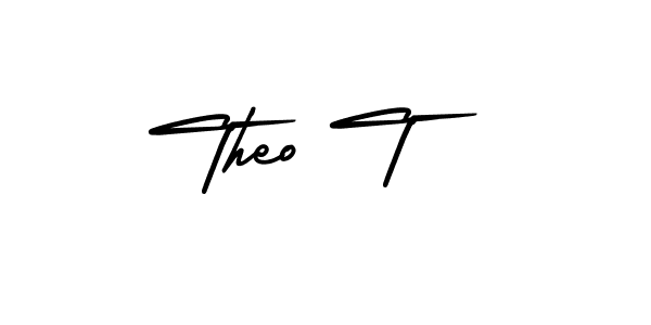 Use a signature maker to create a handwritten signature online. With this signature software, you can design (AmerikaSignatureDemo-Regular) your own signature for name Theo T. Theo T signature style 3 images and pictures png