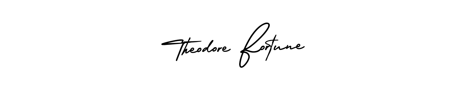 The best way (AmerikaSignatureDemo-Regular) to make a short signature is to pick only two or three words in your name. The name Theodore Fortune include a total of six letters. For converting this name. Theodore Fortune signature style 3 images and pictures png