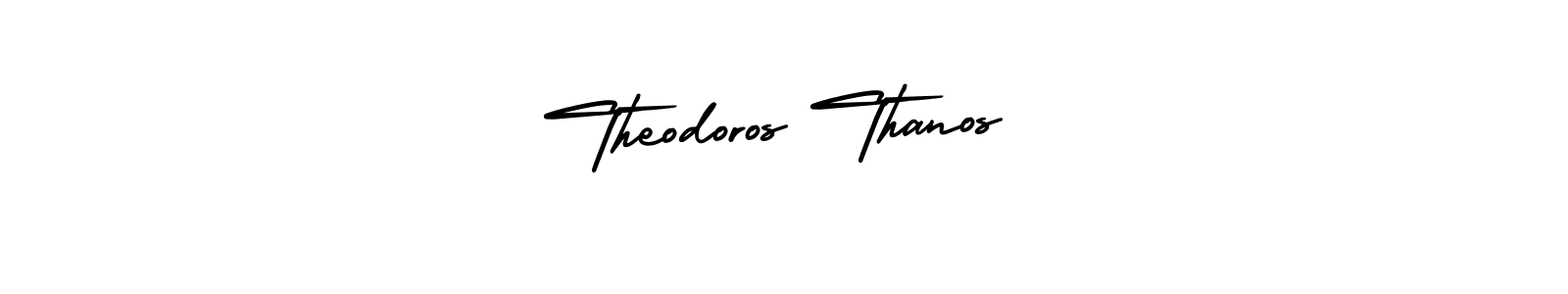 How to make Theodoros Thanos signature? AmerikaSignatureDemo-Regular is a professional autograph style. Create handwritten signature for Theodoros Thanos name. Theodoros Thanos signature style 3 images and pictures png