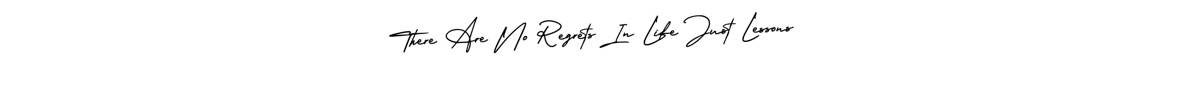 How to Draw There Are No Regrets In Life Just Lessons signature style? AmerikaSignatureDemo-Regular is a latest design signature styles for name There Are No Regrets In Life Just Lessons. There Are No Regrets In Life Just Lessons signature style 3 images and pictures png