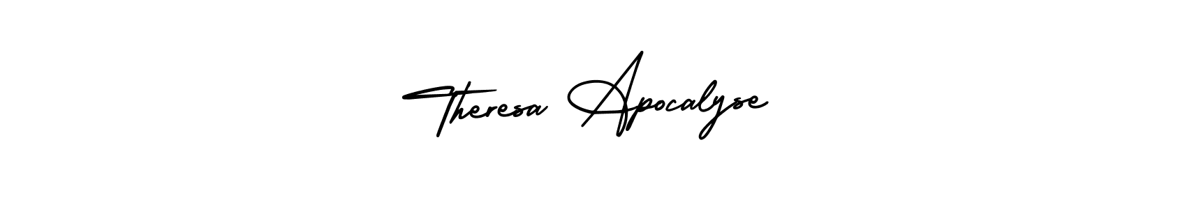 Make a short Theresa Apocalyse signature style. Manage your documents anywhere anytime using AmerikaSignatureDemo-Regular. Create and add eSignatures, submit forms, share and send files easily. Theresa Apocalyse signature style 3 images and pictures png