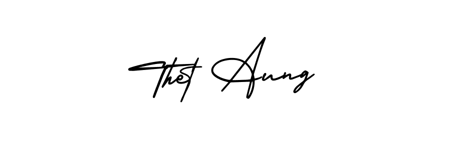 Also You can easily find your signature by using the search form. We will create Thet Aung name handwritten signature images for you free of cost using AmerikaSignatureDemo-Regular sign style. Thet Aung signature style 3 images and pictures png