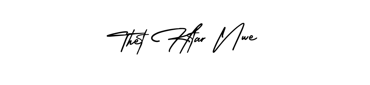 Make a beautiful signature design for name Thet Htar Nwe. With this signature (AmerikaSignatureDemo-Regular) style, you can create a handwritten signature for free. Thet Htar Nwe signature style 3 images and pictures png