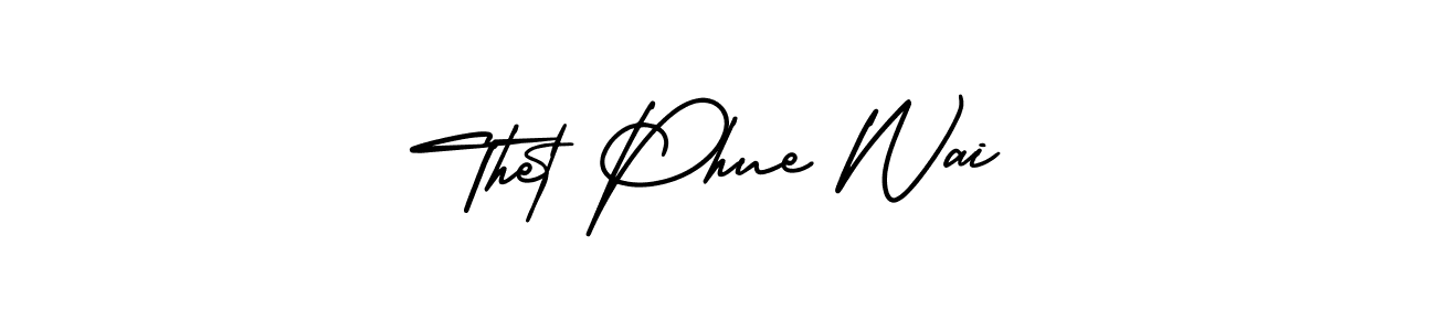 How to make Thet Phue Wai name signature. Use AmerikaSignatureDemo-Regular style for creating short signs online. This is the latest handwritten sign. Thet Phue Wai signature style 3 images and pictures png