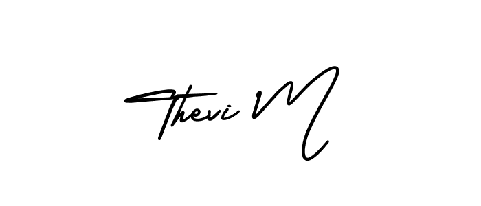 Also You can easily find your signature by using the search form. We will create Thevi M name handwritten signature images for you free of cost using AmerikaSignatureDemo-Regular sign style. Thevi M signature style 3 images and pictures png