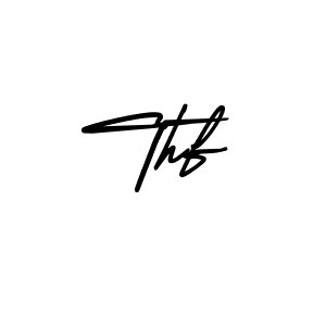 Create a beautiful signature design for name Thf. With this signature (AmerikaSignatureDemo-Regular) fonts, you can make a handwritten signature for free. Thf signature style 3 images and pictures png