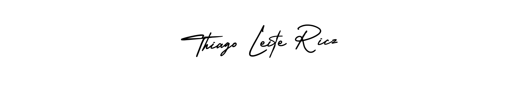 This is the best signature style for the Thiago Leite Ricz name. Also you like these signature font (AmerikaSignatureDemo-Regular). Mix name signature. Thiago Leite Ricz signature style 3 images and pictures png