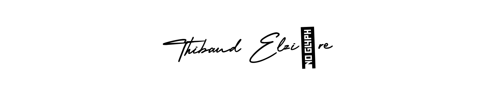 Use a signature maker to create a handwritten signature online. With this signature software, you can design (AmerikaSignatureDemo-Regular) your own signature for name Thibaud Elzière. Thibaud Elzière signature style 3 images and pictures png