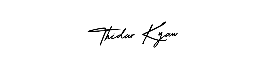 How to make Thidar Kyaw name signature. Use AmerikaSignatureDemo-Regular style for creating short signs online. This is the latest handwritten sign. Thidar Kyaw signature style 3 images and pictures png