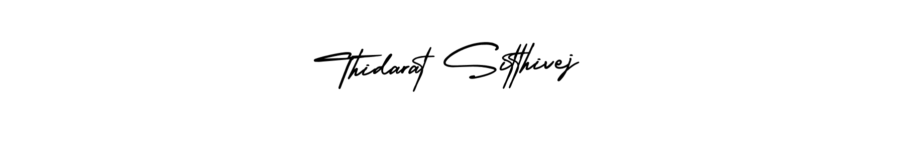 The best way (AmerikaSignatureDemo-Regular) to make a short signature is to pick only two or three words in your name. The name Thidarat Sitthivej include a total of six letters. For converting this name. Thidarat Sitthivej signature style 3 images and pictures png