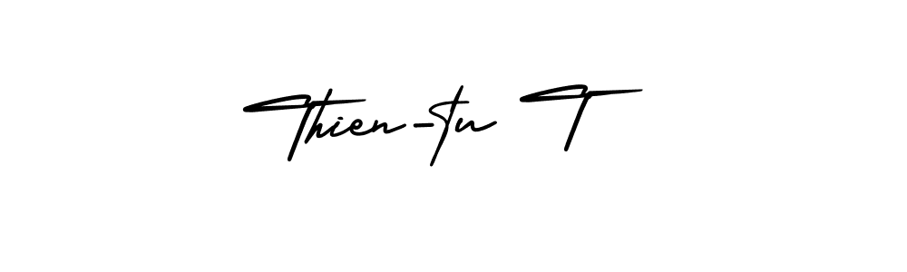 This is the best signature style for the Thien-tu T name. Also you like these signature font (AmerikaSignatureDemo-Regular). Mix name signature. Thien-tu T signature style 3 images and pictures png