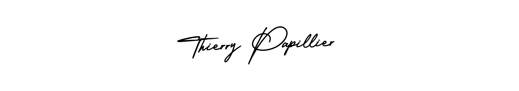 See photos of Thierry Papillier official signature by Spectra . Check more albums & portfolios. Read reviews & check more about AmerikaSignatureDemo-Regular font. Thierry Papillier signature style 3 images and pictures png