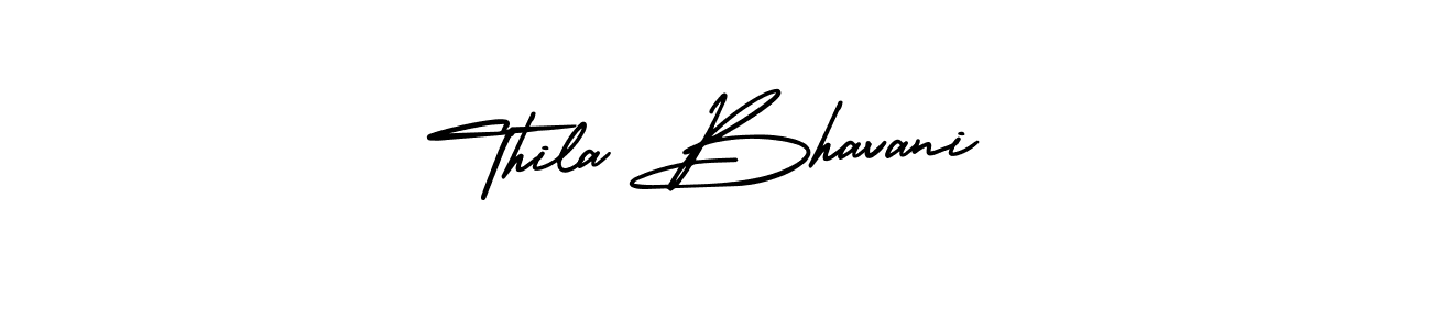 Make a beautiful signature design for name Thila Bhavani. With this signature (AmerikaSignatureDemo-Regular) style, you can create a handwritten signature for free. Thila Bhavani signature style 3 images and pictures png