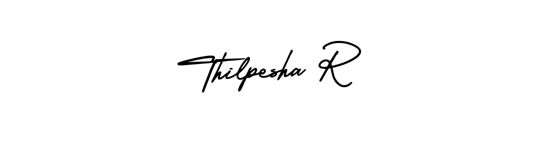 Make a beautiful signature design for name Thilpesha R. With this signature (AmerikaSignatureDemo-Regular) style, you can create a handwritten signature for free. Thilpesha R signature style 3 images and pictures png