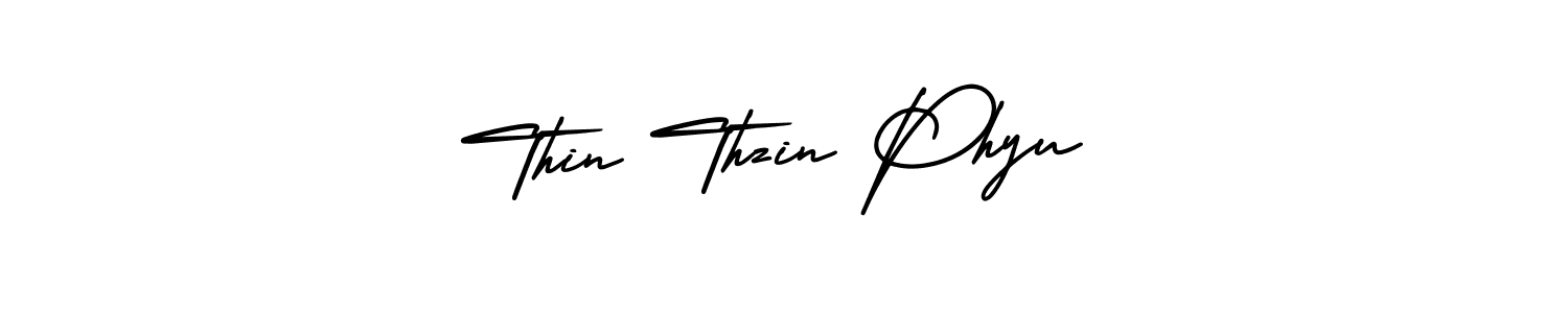 Create a beautiful signature design for name Thin Thzin Phyu. With this signature (AmerikaSignatureDemo-Regular) fonts, you can make a handwritten signature for free. Thin Thzin Phyu signature style 3 images and pictures png