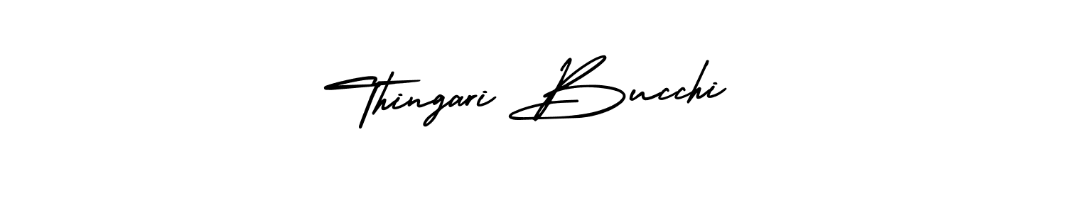 Use a signature maker to create a handwritten signature online. With this signature software, you can design (AmerikaSignatureDemo-Regular) your own signature for name Thingari Bucchi. Thingari Bucchi signature style 3 images and pictures png
