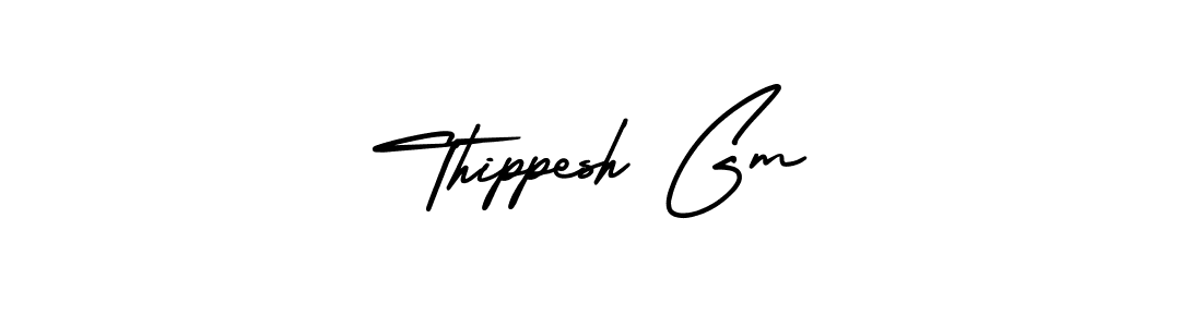 How to make Thippesh Gm signature? AmerikaSignatureDemo-Regular is a professional autograph style. Create handwritten signature for Thippesh Gm name. Thippesh Gm signature style 3 images and pictures png