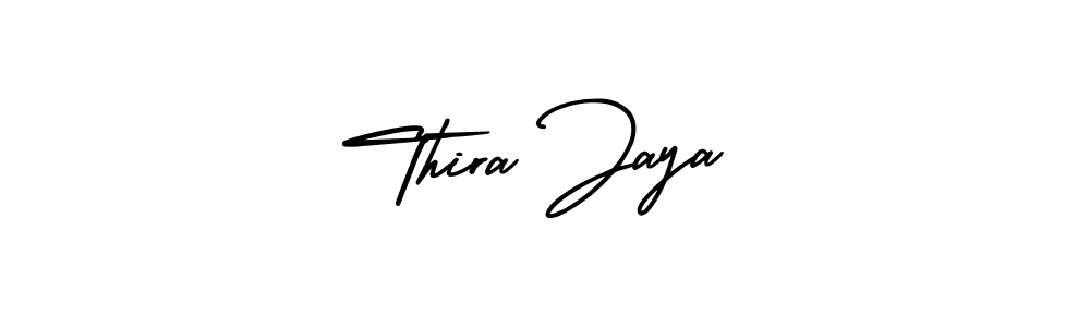 if you are searching for the best signature style for your name Thira Jaya. so please give up your signature search. here we have designed multiple signature styles  using AmerikaSignatureDemo-Regular. Thira Jaya signature style 3 images and pictures png