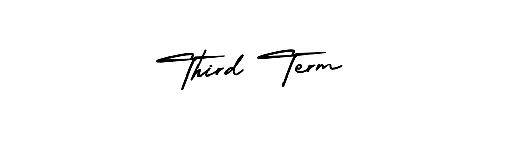 Use a signature maker to create a handwritten signature online. With this signature software, you can design (AmerikaSignatureDemo-Regular) your own signature for name Third Term. Third Term signature style 3 images and pictures png