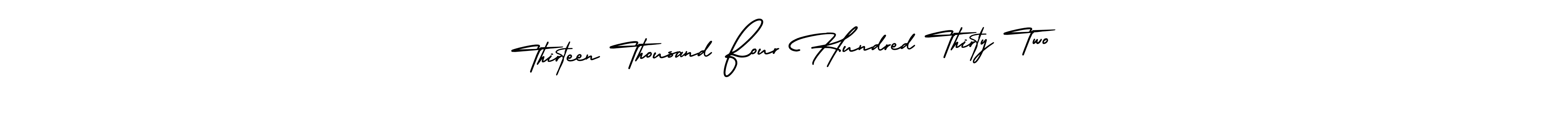 Once you've used our free online signature maker to create your best signature AmerikaSignatureDemo-Regular style, it's time to enjoy all of the benefits that Thirteen Thousand Four Hundred Thirty Two name signing documents. Thirteen Thousand Four Hundred Thirty Two signature style 3 images and pictures png