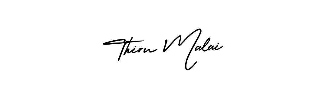 Thiru Malai stylish signature style. Best Handwritten Sign (AmerikaSignatureDemo-Regular) for my name. Handwritten Signature Collection Ideas for my name Thiru Malai. Thiru Malai signature style 3 images and pictures png