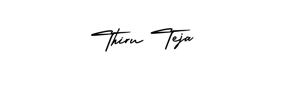 Create a beautiful signature design for name Thiru Teja. With this signature (AmerikaSignatureDemo-Regular) fonts, you can make a handwritten signature for free. Thiru Teja signature style 3 images and pictures png