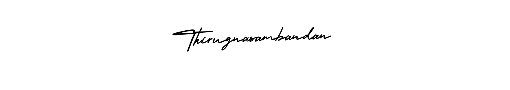 It looks lik you need a new signature style for name Thirugnasambandan. Design unique handwritten (AmerikaSignatureDemo-Regular) signature with our free signature maker in just a few clicks. Thirugnasambandan signature style 3 images and pictures png