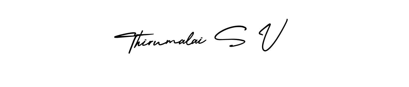 This is the best signature style for the Thirumalai S V name. Also you like these signature font (AmerikaSignatureDemo-Regular). Mix name signature. Thirumalai S V signature style 3 images and pictures png