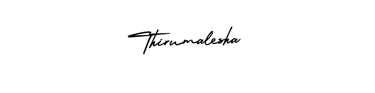 How to make Thirumalesha name signature. Use AmerikaSignatureDemo-Regular style for creating short signs online. This is the latest handwritten sign. Thirumalesha signature style 3 images and pictures png