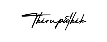 The AmerikaSignatureDemo-Regular lettering style adds unique flourish to name Thirupathik. Stand out with a custom digital autograph made in seconds. Thirupathik signature style 3 images and pictures png