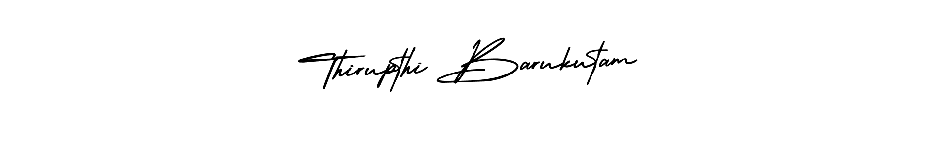 How to make Thirupthi Barukutam name signature. Use AmerikaSignatureDemo-Regular style for creating short signs online. This is the latest handwritten sign. Thirupthi Barukutam signature style 3 images and pictures png