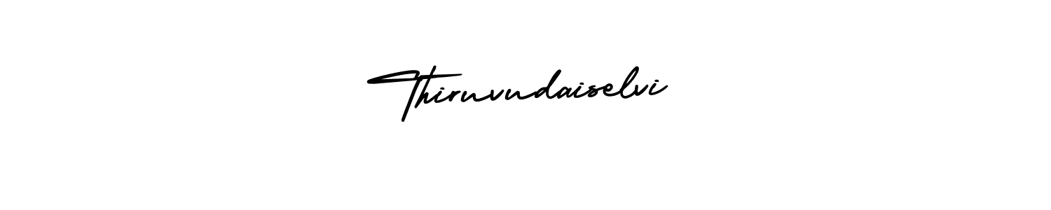 You should practise on your own different ways (AmerikaSignatureDemo-Regular) to write your name (Thiruvudaiselvi) in signature. don't let someone else do it for you. Thiruvudaiselvi signature style 3 images and pictures png