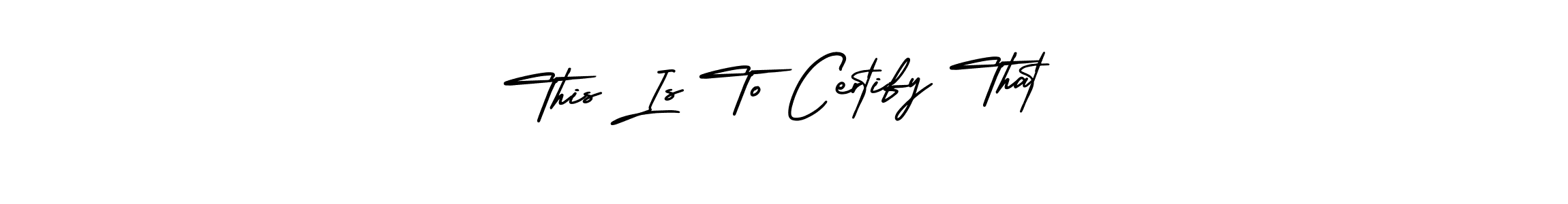 Make a beautiful signature design for name This Is To Certify That. With this signature (AmerikaSignatureDemo-Regular) style, you can create a handwritten signature for free. This Is To Certify That signature style 3 images and pictures png
