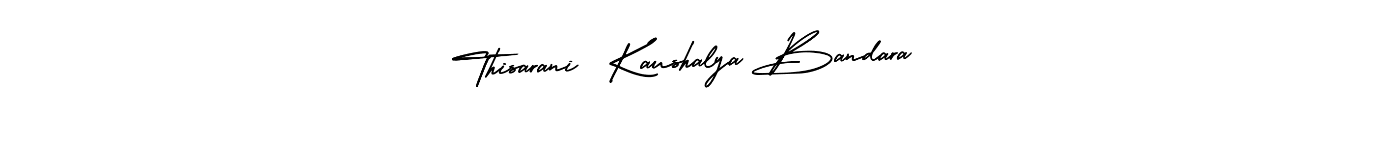 This is the best signature style for the Thisarani  Kaushalya Bandara name. Also you like these signature font (AmerikaSignatureDemo-Regular). Mix name signature. Thisarani  Kaushalya Bandara signature style 3 images and pictures png