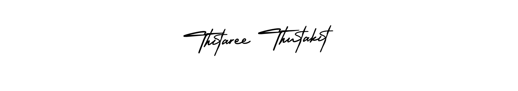 It looks lik you need a new signature style for name Thitaree Thutakit. Design unique handwritten (AmerikaSignatureDemo-Regular) signature with our free signature maker in just a few clicks. Thitaree Thutakit signature style 3 images and pictures png