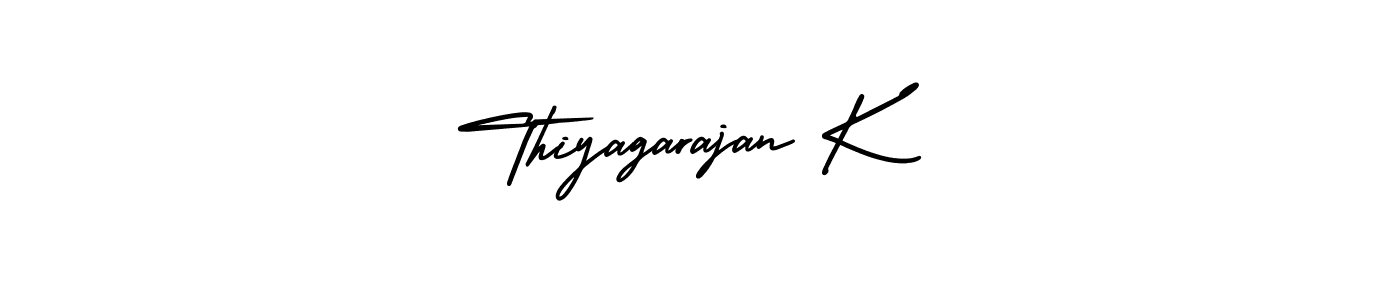 Make a short Thiyagarajan K signature style. Manage your documents anywhere anytime using AmerikaSignatureDemo-Regular. Create and add eSignatures, submit forms, share and send files easily. Thiyagarajan K signature style 3 images and pictures png