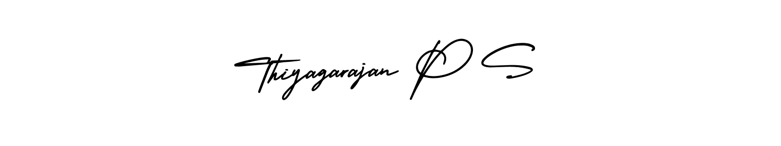 Similarly AmerikaSignatureDemo-Regular is the best handwritten signature design. Signature creator online .You can use it as an online autograph creator for name Thiyagarajan P S. Thiyagarajan P S signature style 3 images and pictures png