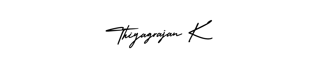 Make a beautiful signature design for name Thiyagrajan K. With this signature (AmerikaSignatureDemo-Regular) style, you can create a handwritten signature for free. Thiyagrajan K signature style 3 images and pictures png