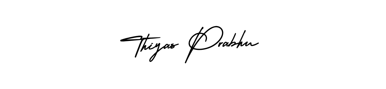 Design your own signature with our free online signature maker. With this signature software, you can create a handwritten (AmerikaSignatureDemo-Regular) signature for name Thiyas Prabhu. Thiyas Prabhu signature style 3 images and pictures png