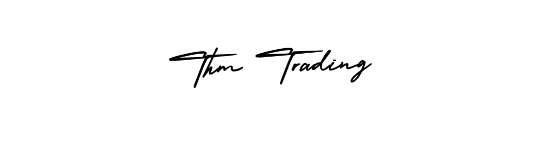 Make a beautiful signature design for name Thm Trading. Use this online signature maker to create a handwritten signature for free. Thm Trading signature style 3 images and pictures png