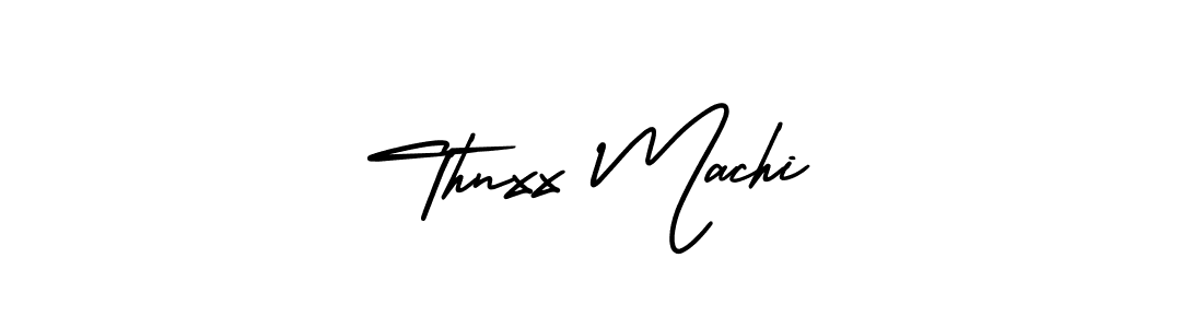 Make a beautiful signature design for name Thnxx Machi. With this signature (AmerikaSignatureDemo-Regular) style, you can create a handwritten signature for free. Thnxx Machi signature style 3 images and pictures png