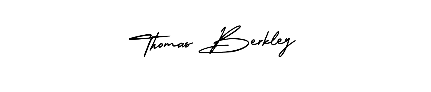 The best way (AmerikaSignatureDemo-Regular) to make a short signature is to pick only two or three words in your name. The name Thomas Berkley include a total of six letters. For converting this name. Thomas Berkley signature style 3 images and pictures png