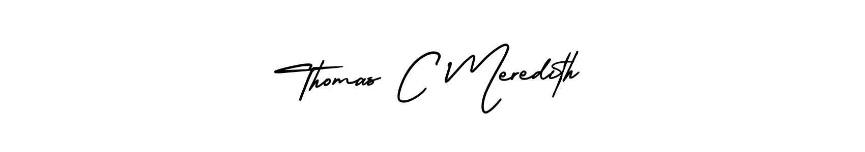 The best way (AmerikaSignatureDemo-Regular) to make a short signature is to pick only two or three words in your name. The name Thomas C Meredith include a total of six letters. For converting this name. Thomas C Meredith signature style 3 images and pictures png