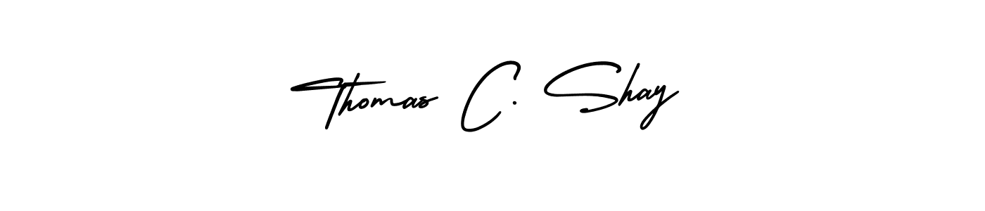 How to make Thomas C. Shay name signature. Use AmerikaSignatureDemo-Regular style for creating short signs online. This is the latest handwritten sign. Thomas C. Shay signature style 3 images and pictures png