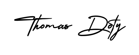 The AmerikaSignatureDemo-Regular font transforms the name Thomas Doty into an executive sign with sharp precision and distinguished character. Thomas Doty signature style 3 images and pictures png