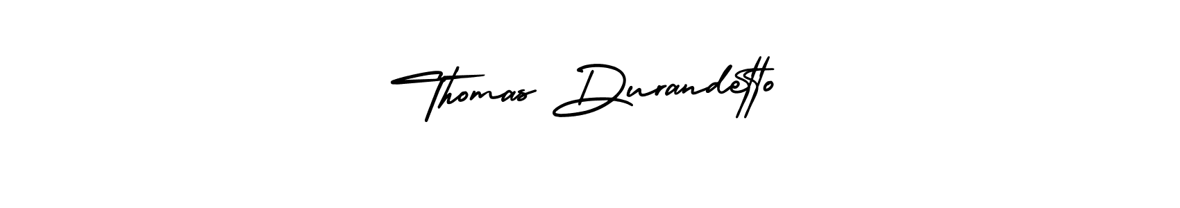 Thomas Durandetto stylish signature style. Best Handwritten Sign (AmerikaSignatureDemo-Regular) for my name. Handwritten Signature Collection Ideas for my name Thomas Durandetto. Thomas Durandetto signature style 3 images and pictures png