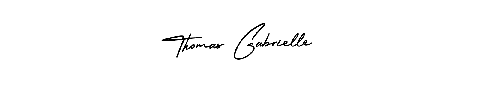 AmerikaSignatureDemo-Regular is a professional signature style that is perfect for those who want to add a touch of class to their signature. It is also a great choice for those who want to make their signature more unique. Get Thomas Gabrielle name to fancy signature for free. Thomas Gabrielle signature style 3 images and pictures png